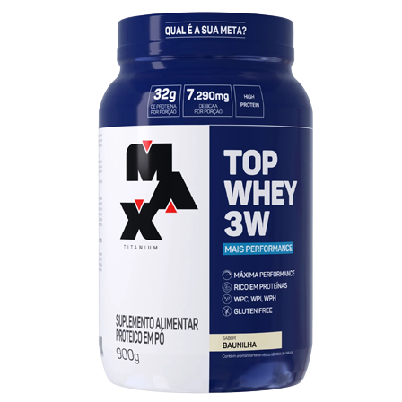 Max Titanium Top Whey 3W Mais Performance (900 g)
