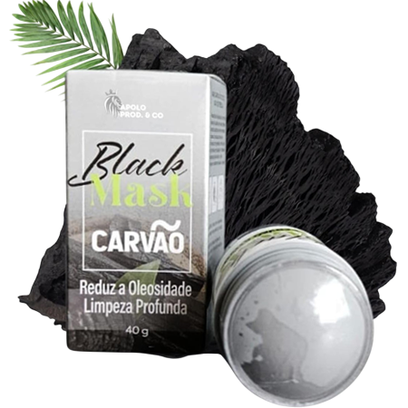 Máscara Facial Antiacne e Cravos Carvão Ativado