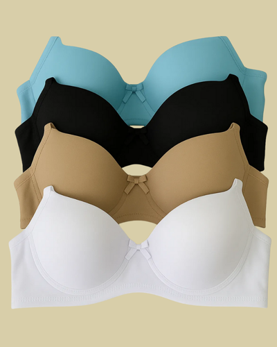 Kit 4 Sutiãs Solteirinho com Bojo