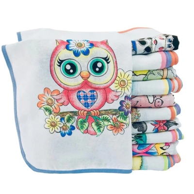 Kit 10 panos de prato estampados grandes