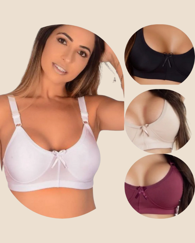 Kit 3 Sutiãs Básicos com Alça Reforçada