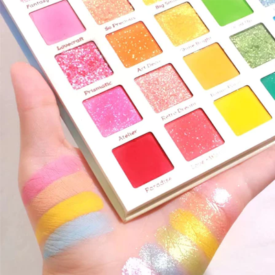 Paleta de Sombras Coloridas com Alta Pigmentação