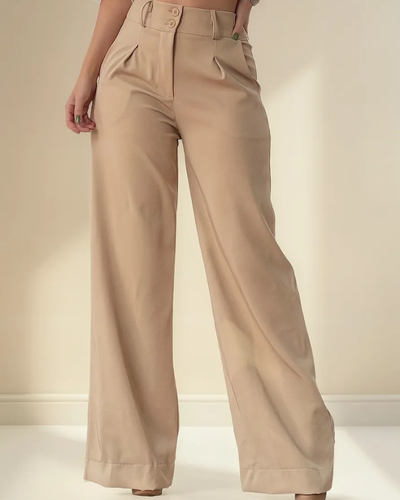 Calça Alfaiataria Feminina Social com Bolsos