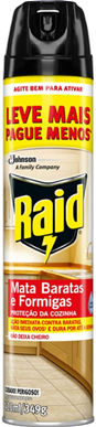 Raid Inseticida Aerosol Mata Formigas, Proteção da Cozinha 420ml
