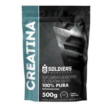 Creatina Monohidratada Soldiers Nutrition 100% Pura Importada 500g