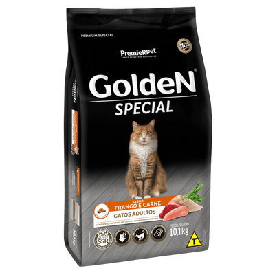 Ração Golden Special Gatos Adultos Frango e Carne