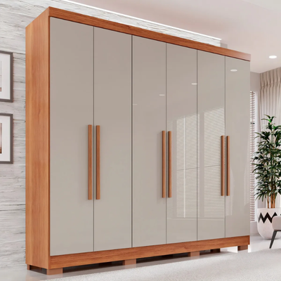 Guarda-Roupa Casal 6 Portas 2 Gavetas França WT 1Espresso Móveis