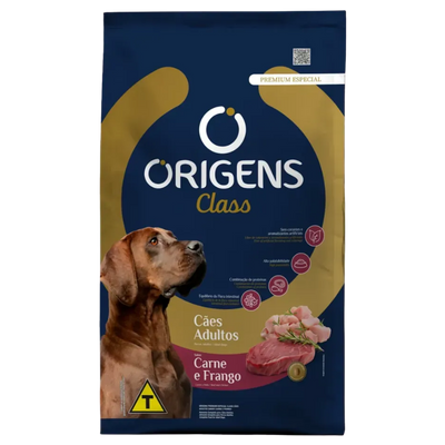 Ração Seca Origens Class Cães Adultos Carne e Frango