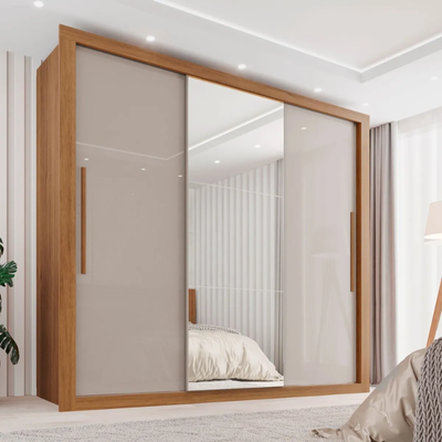 Guarda-Roupa Casal Costa Rica com Espelho e 4 Gavetas Sallêto Móveis