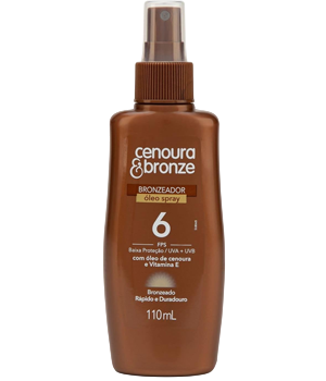 Óleo Bronzeador Spray Cenoura & Bronze FPS 6