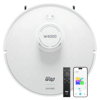 Robô Aspirador WAP Robot W4000: Estação Autolimpante e Mapeamento LDS 360°