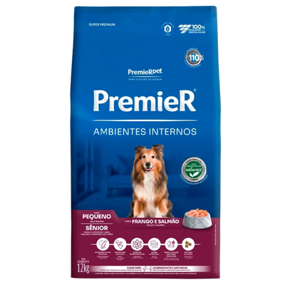 Ração Seca Premier Ambientes Internos Cães Sênior Raças Pequenas