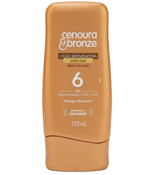 Loção Bronzeadora Cenoura & Bronze Com Cor FPS 6