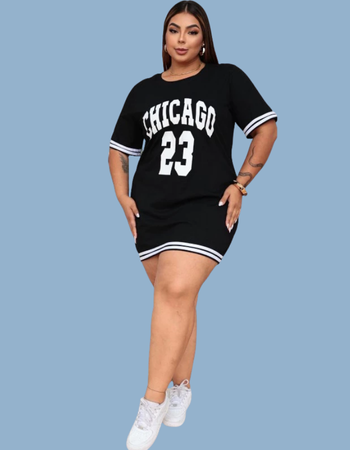 Vestido Camisetão Feminino Plus Size Estilo Gringa