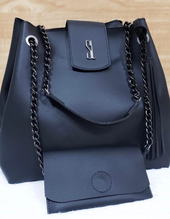 Bolsa Feminina Alça Corrente Espaçosa: Lançamento