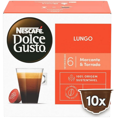 Caixa 10 Cápsulas Dolce Gusto Lungo
