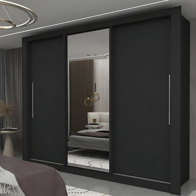 Guarda-Roupa Casal 3 Portas 1 Porta Espelhada Milão Yescasa