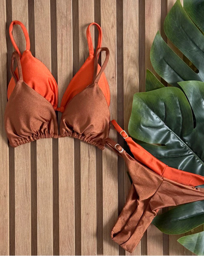 Kit 2 Biquínis Bojo Fio Dental Cortininha Poliamida