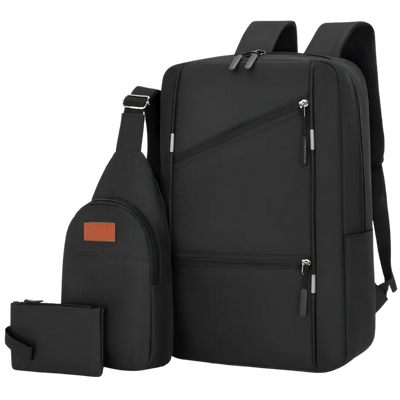 Kit Mochila Notebook + Estojo + Pochete LeBag