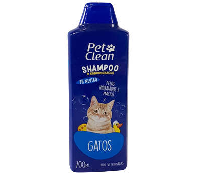 Shampoo 2 em 1 para Gatos Pet Clean 700 ml