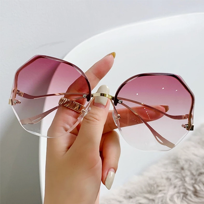 Óculos de Sol Estéticos Gradiente Oversized