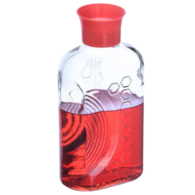 Garrafa de Vidro Geladeira 1L com Tampa Automática (Vermelha)