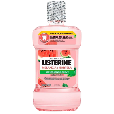 Enxaguante Bucal Listerine Melancia e Hortelã Sem Álcool 500ml