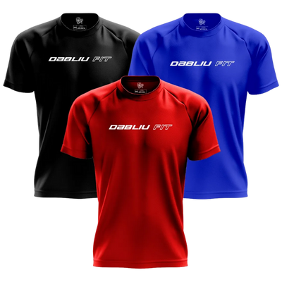 Kit 3 Camisetas Dry Fit Masculinas UV+35 Dabliu Fit