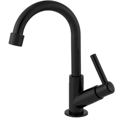 Torneira de Banheiro Preta Bica Alta Life Metais