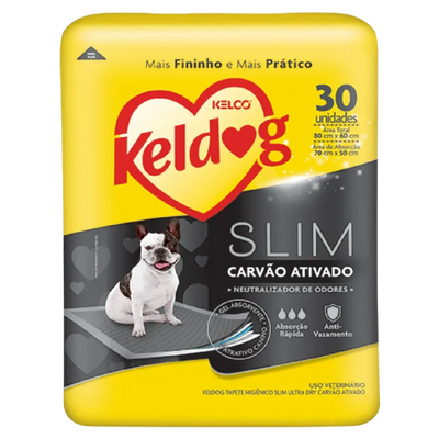 Tapete Higiênico Keldog Slim Eco Carvão 80x60cm