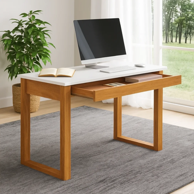 Mesa Industrial para Escritório 1 Gaveta Grande 100% MDF