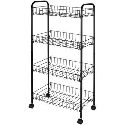 Fruteira Mor Vertical com Rodinha 4 Andares