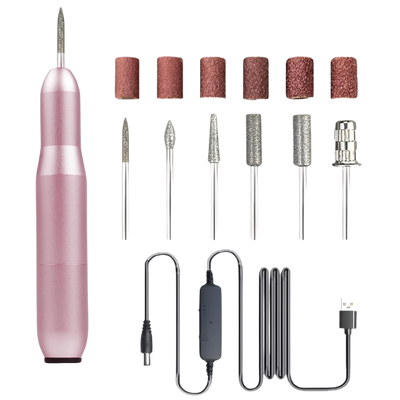 Kit Lixa Elétrica USB para Unhas com Acessórios