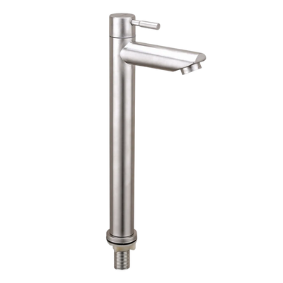 Torneira de Mesa para Banheiro Bica Alta Inox Escovado Beltempo