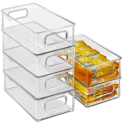 Kit 6 Organizadores Multiuso Modulares de Geladeira