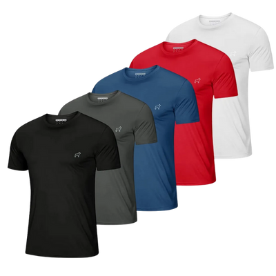 Kit 5 Camisetas Slim Dry Fit Masculina Parvori