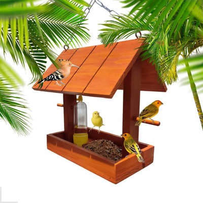 Comedouro e Bebedouro em Madeira (Função 2 em 1)