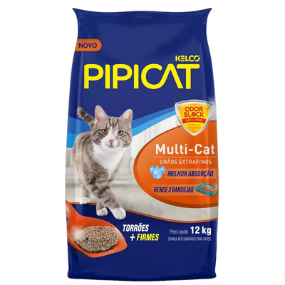 Areia Higiênica para Gatos Pipicat Multi-Cat