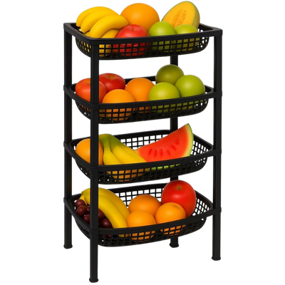 Fruteira de Chão São Bernardo Oval 4 Bandejas