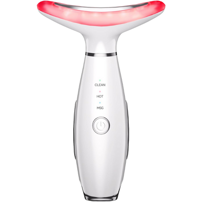 Massageador de Beleza Facial 3 em 1 LED e Vibração