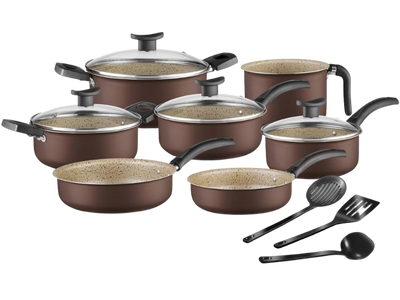 Conjunto Panelas 10 Peças Teflon Antiaderente Chococcino