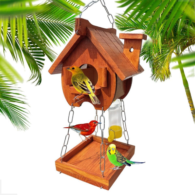 Casinha de Madeira Clara com Gancho (Leve e Versátil)