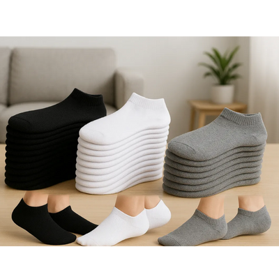 Kit 24 Pares Meia Soquete Unissex