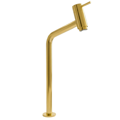 Torneira de Banheiro Bica Alta Dourada 45° Beltempo