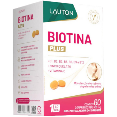 Suplemento de Biotina (Vitamina B7): Saúde da pele, cabelos e unhas