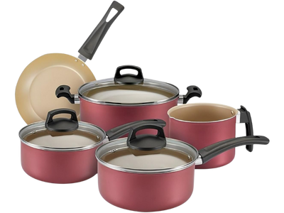 Jogo Panelas 5 Peças Antiaderente Alumínio Premium Cereja