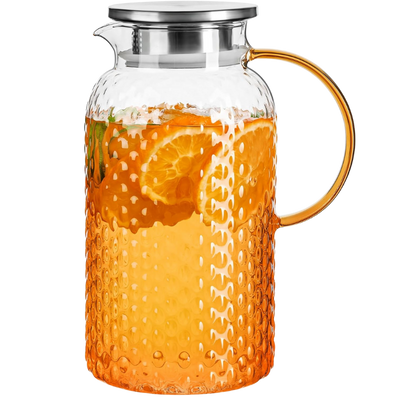 Jarra de Vidro Squama 1,9 L com Tampa e Textura