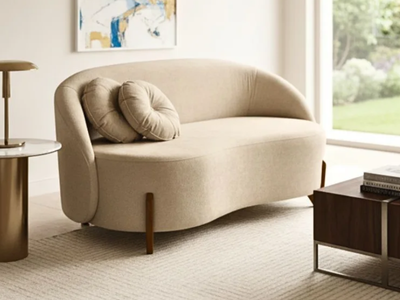 Sofá Orgânico 2 Lugares Curvo Boucle Montanari