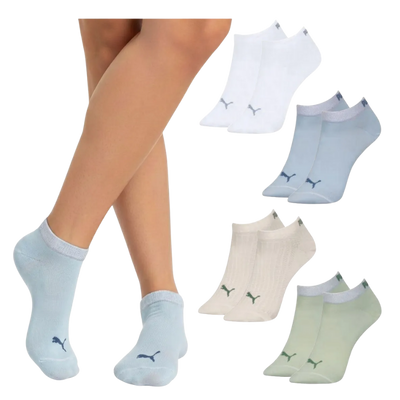 Kit 4 Pares Meia Puma Soquete Feminina