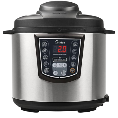 Panela de Pressão Elétrica Midea Digital Inox 6L